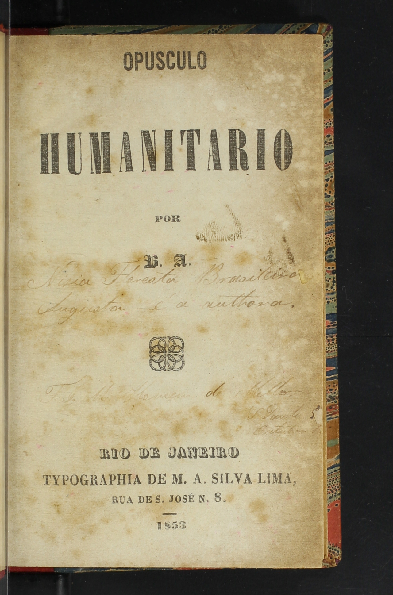 Opúsculo humanitário  N. Floresta Brasileira Augusta. 1853